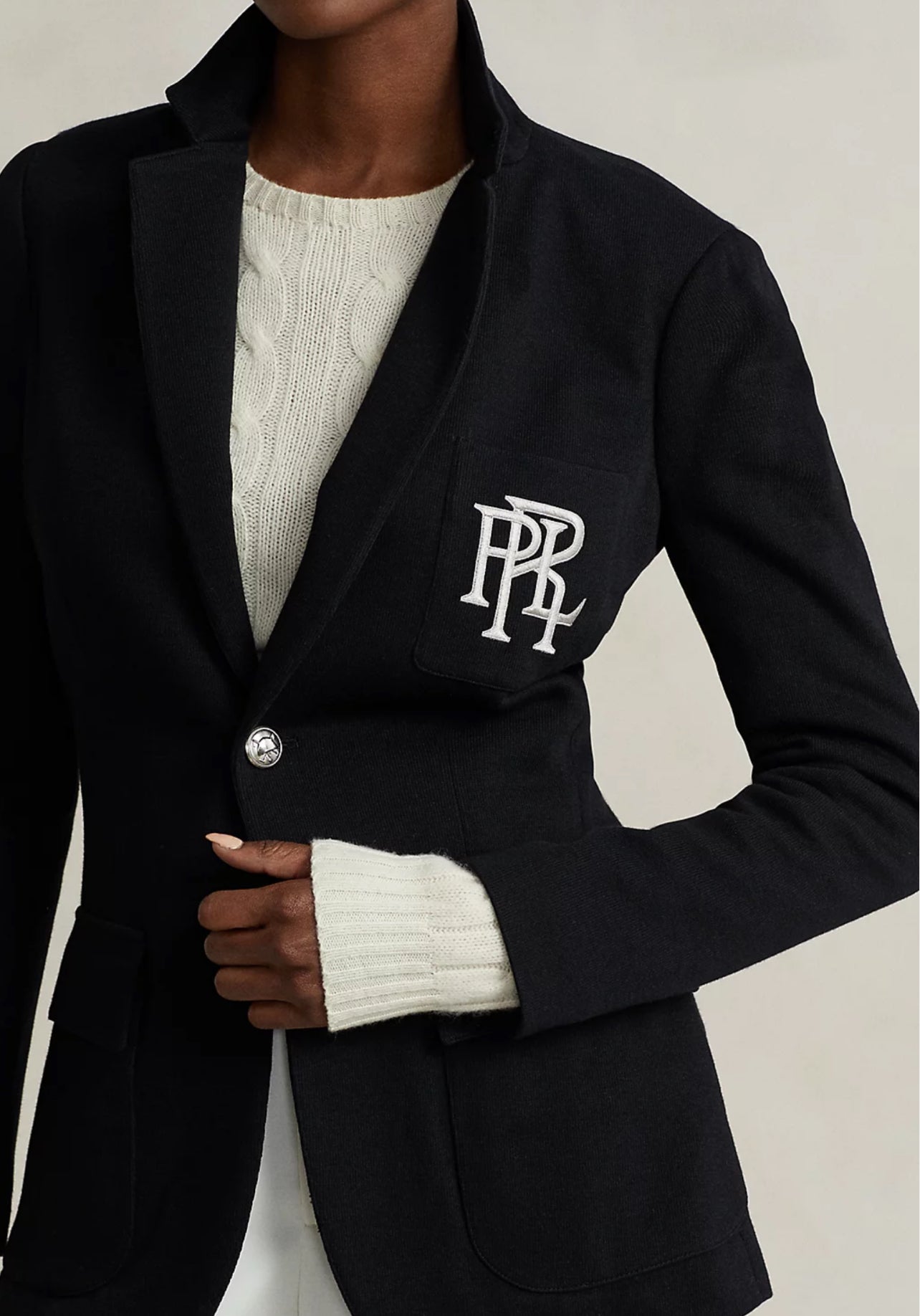 Ralph Lauren Knit Cotton Blazer